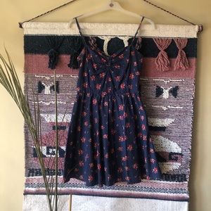 Polka dot floral dress